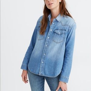 Madewell Oversized Denim Western Shirt